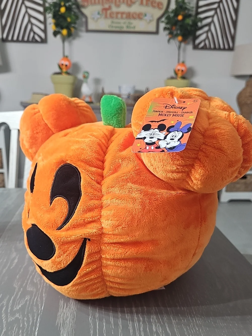 NWT! Pumpkin Mickey Mouse Halloween Plush Squishy Pillow